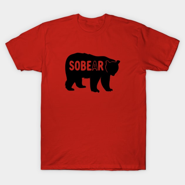 Sober Bear T-Shirt by FrootcakeDesigns